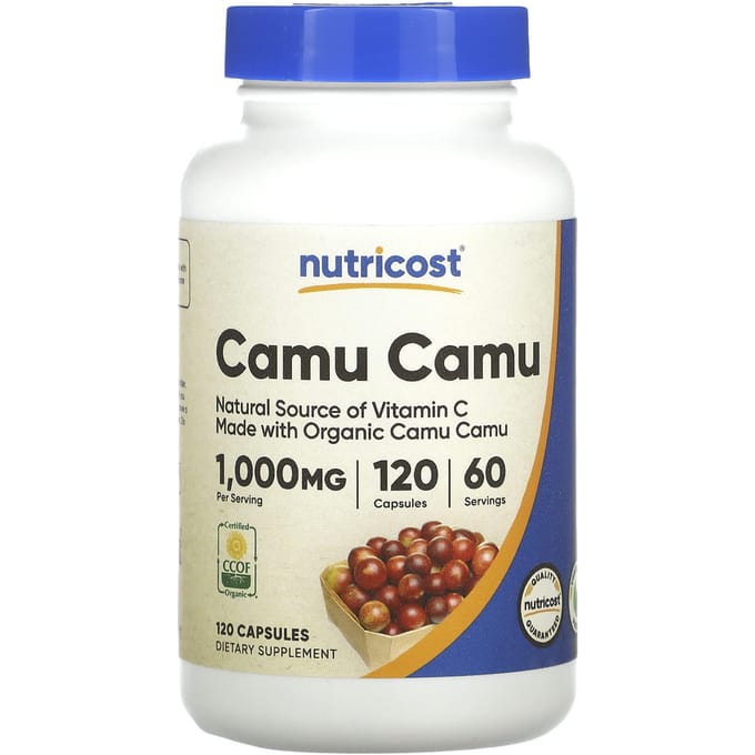 Nutricost, camu camu, 1.000 mg, 120 capsules (500 mg per capsule)