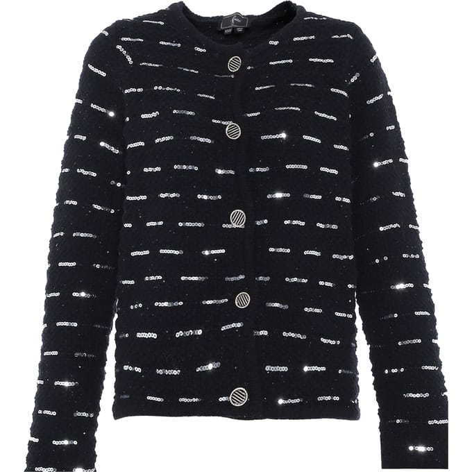 Faina Vest met pailletten Dames zwart