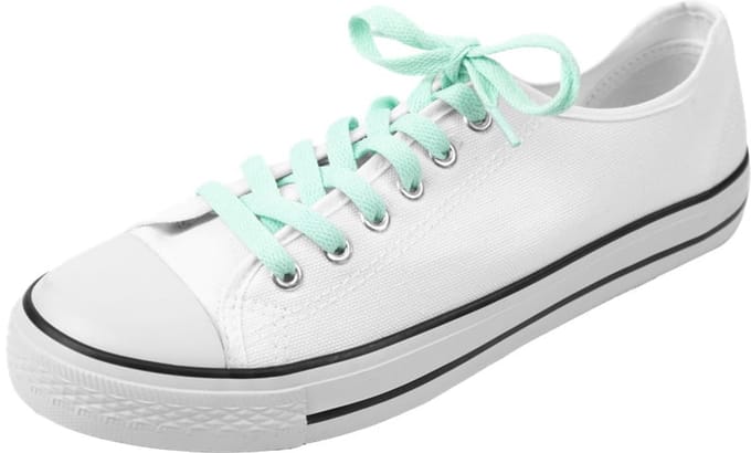Platte schoenveters | Sneaker veters | Kleur: Mint Groen | Lengte: 100cm | Breedte: 8mm