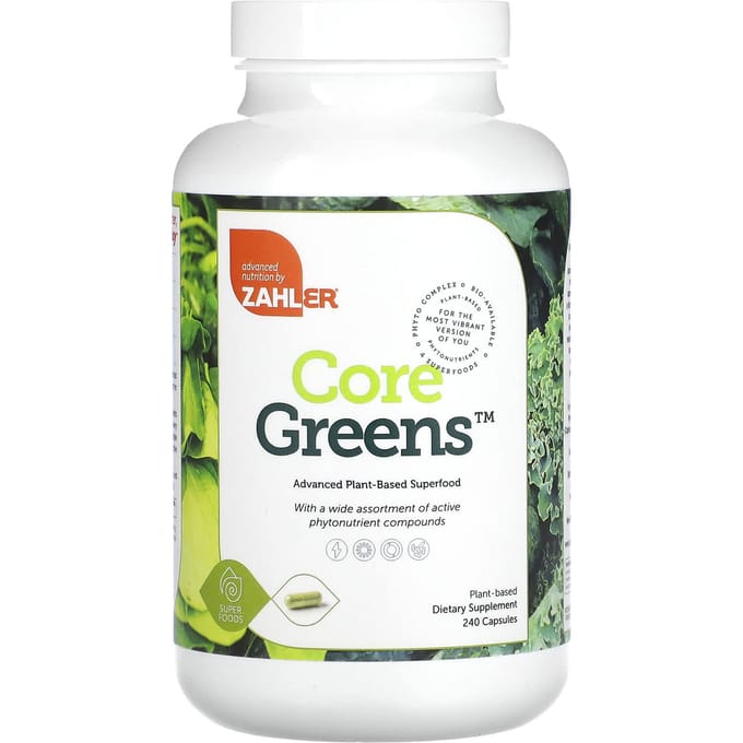 Zahler, Core Greens™, Superaliment Végétal Premium, 240 Capsules