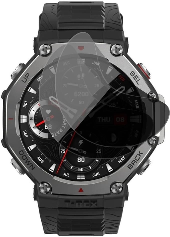 Privacy Screenprotector geschikt voor Amazfit T-rex 48mm - 2x FlexGuard Screen Protector