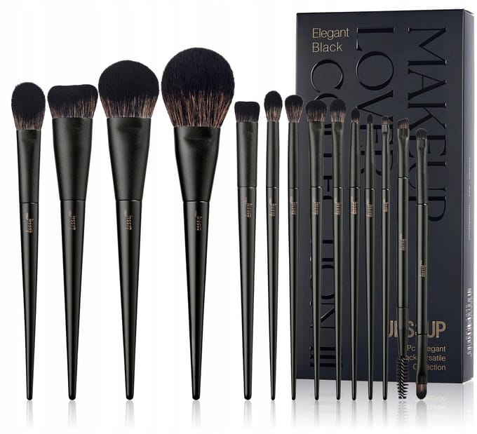 Jessup Makeup Lover Zwart Versa T336 - 14-delige penselenset