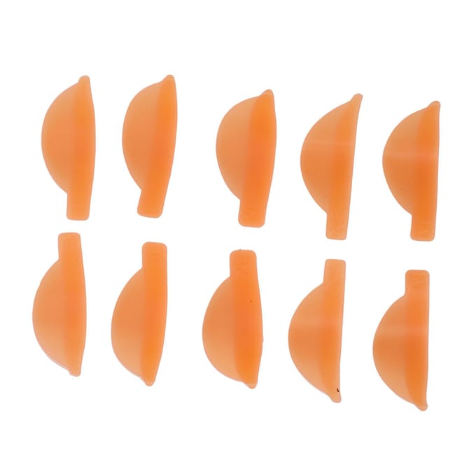 5 Paar Wimperpermanent Pads Herbruikbare Zachte Oranje Siliconen Wimperpermanent Staven voor Schoonheidsmake-up beige