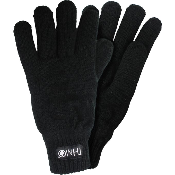 Dames Volledige Vinger Handschoenen met Thinsulate Voering - Zwart