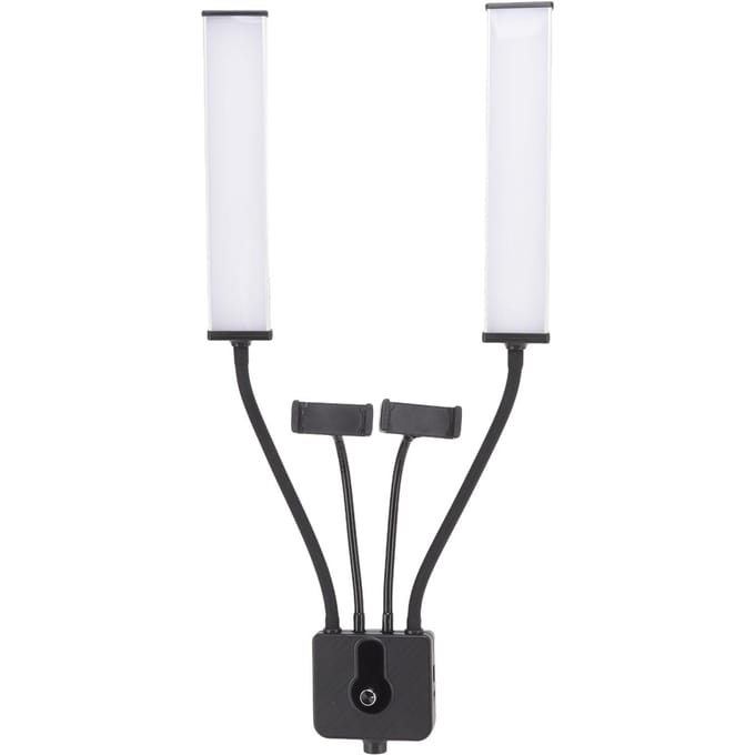 LED Stick Invullicht Flexibele Dubbele Arm Fotografie Invullicht voor Live Video 3200K‑5600K 100‑240V EU Plug