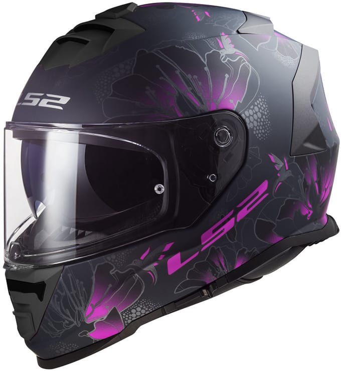 LS2 FF800 STORM II Burst Matt Zwart Roze Integraalhelm - Maat 3XL - Helm