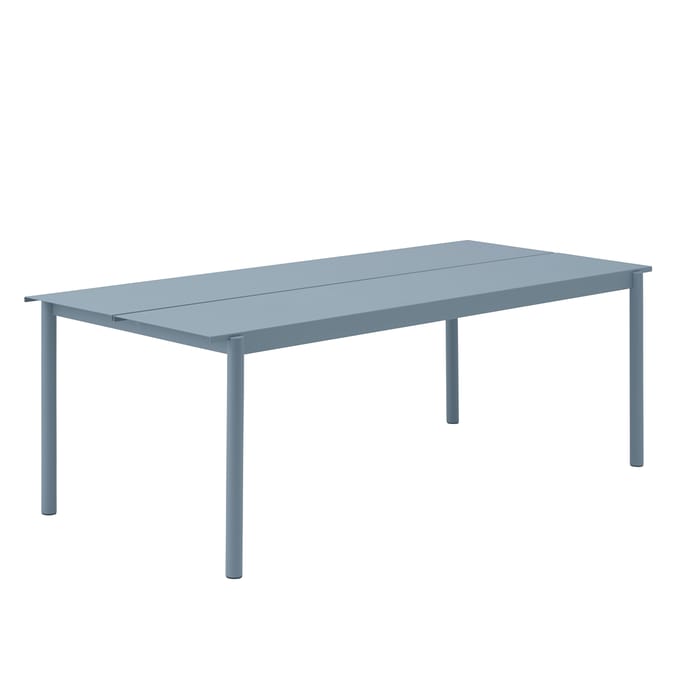 Muuto Linear Steel Tafel - 220 x 90 cm - pale blue