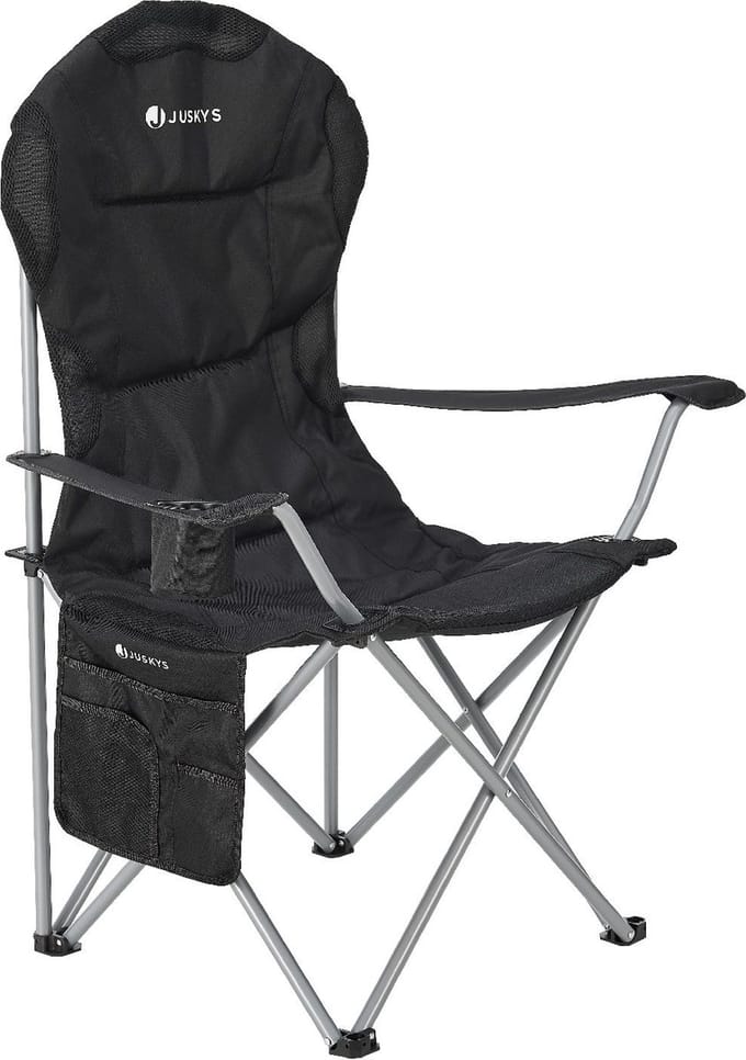 Campingstoel / Vouwstoel Lido - Zwart - Incl. Opbergtas