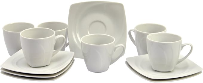 6-delige set koffiekop met schotel Celebration