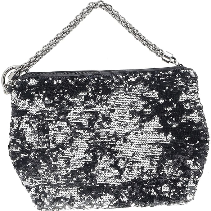 Jimmy Choo Medium Callie Clutch Bag In Zwarte Pailletten