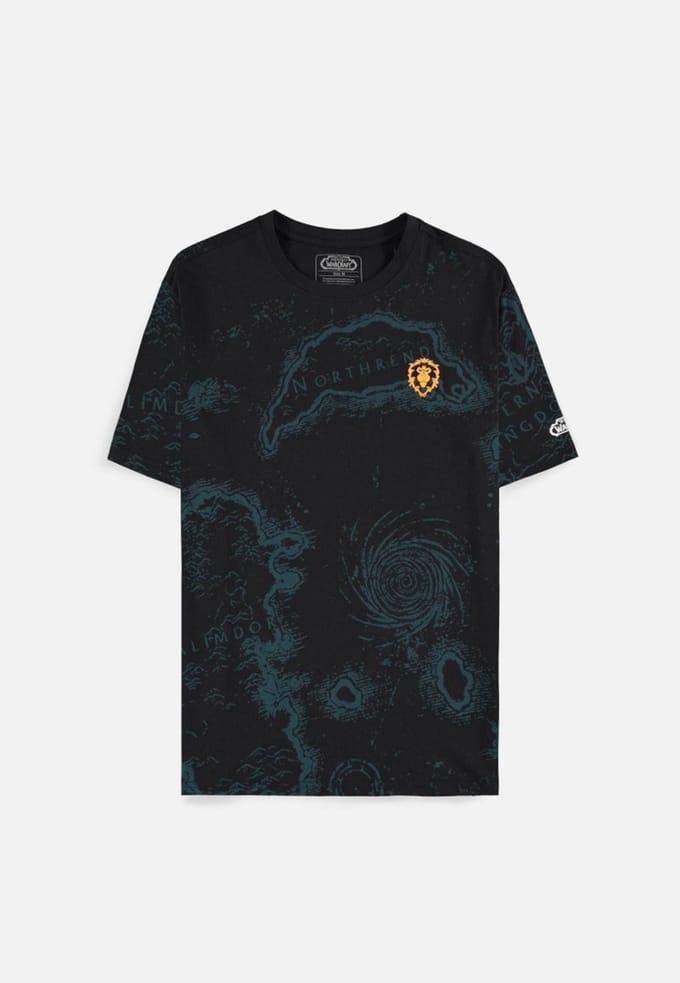 World Of Warcraft Azeroth Map Heren T-shirt - zwart - M
