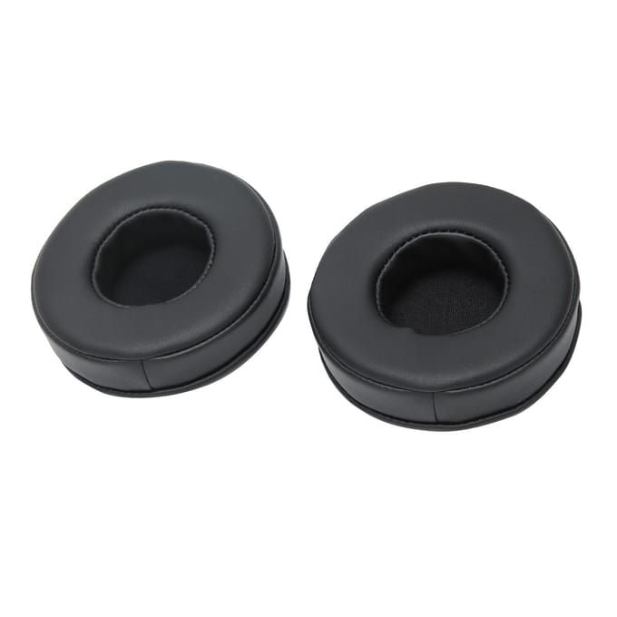 2 Pièces 85mm Coussin d'Oreille de Remplacement Universel Coussin d'Oreille pour Casque Accessoire Casque Noir black