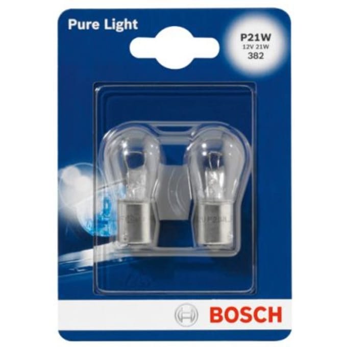 P27/7w lamp BOSCH P21W Pure Light 12V/21W, 2 Stuk