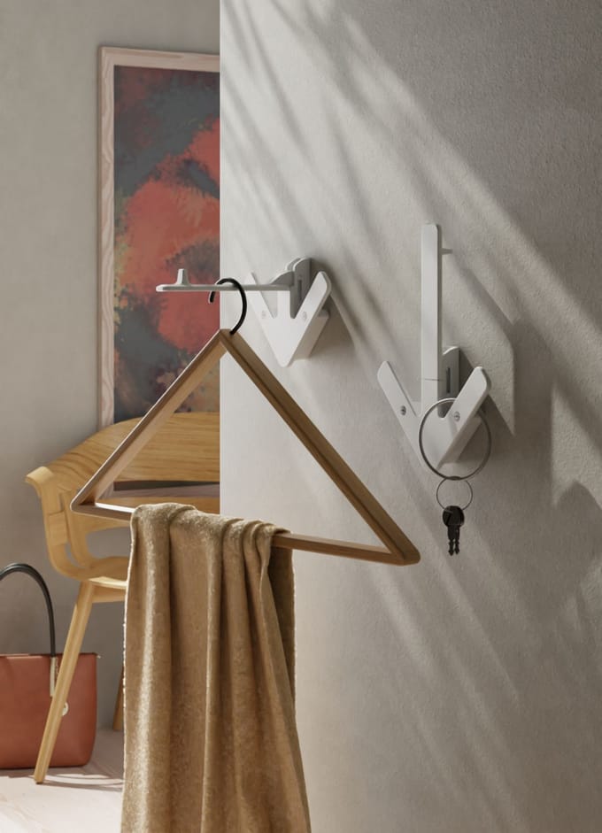 Design House Stockholm - Wandhaak Arrow Hanger - wit