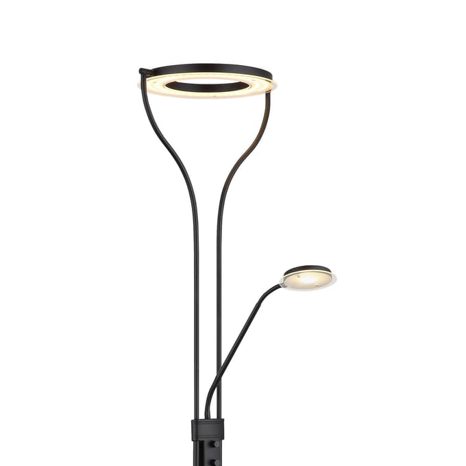 Globo Ebro LED uplighter met LED leeslamp, dimbaar