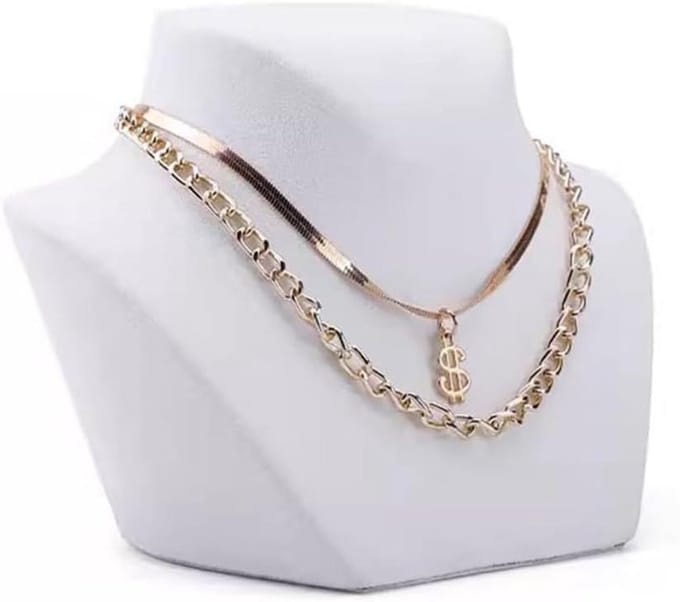 Sieraden Display - Hanger Buste - Sieraden Tonen - 3D Vrijstaand - 1 Stuk - Wit