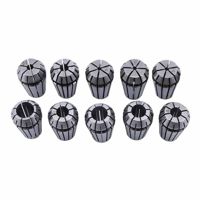 Spring Collet Set 1-10mm voor CNC Freesmachine en Gravure - 10 Stuks, Precisie en Elasticiteit