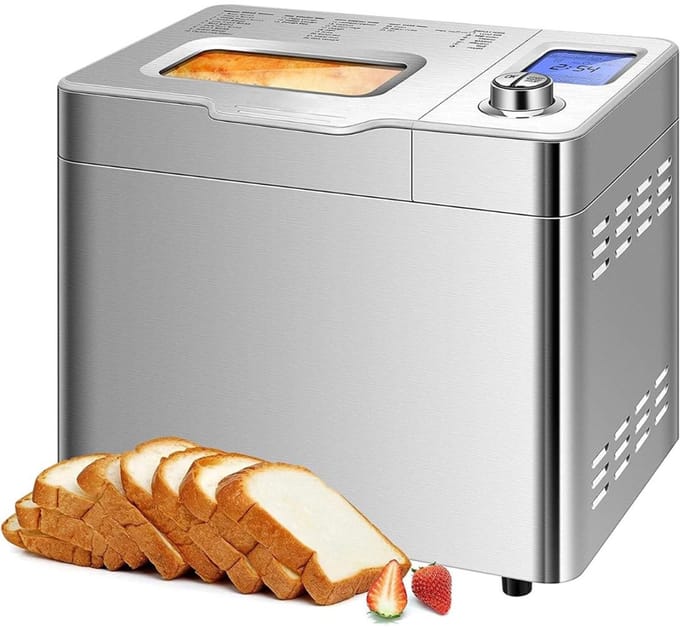 Florixa® Broodbakmachine - Broodbakmachines - Broodbak machine - Zilver - 36cm x 30cm x 22cm