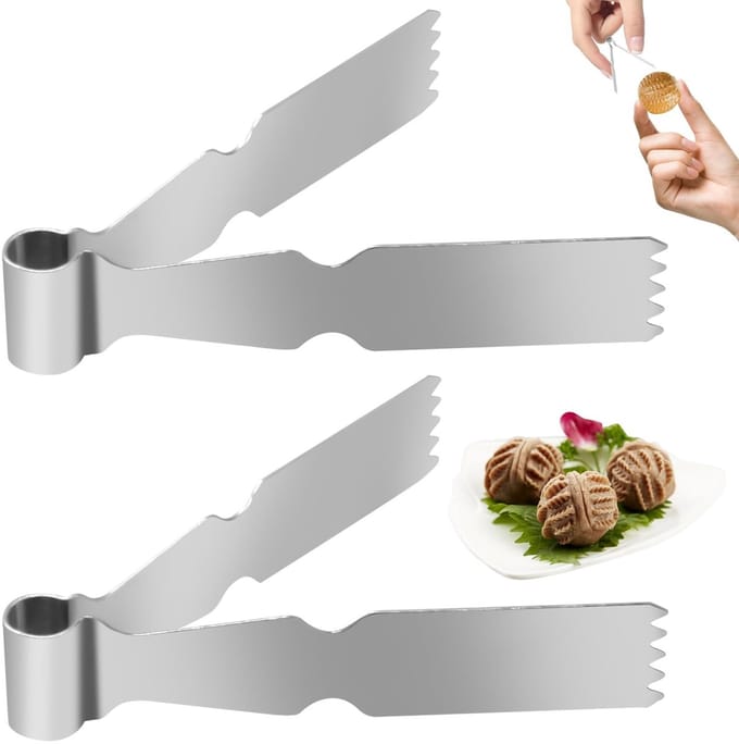 Pastry Flip Flops Cookie Maamoul 2 Stuks - RVS Bakgereedschap - Koekjesmachine - Deegschraper - Krimpwerktuigen