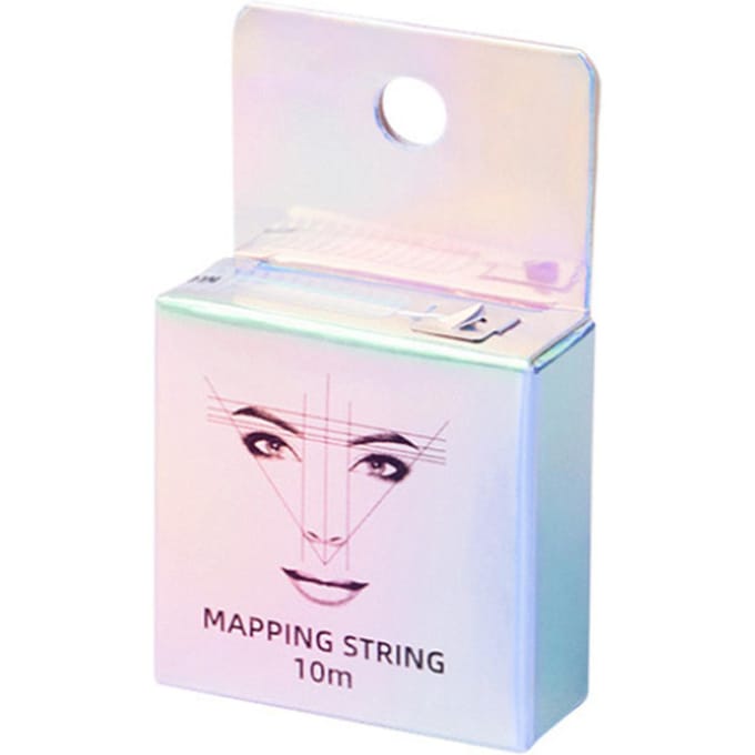 Microblading-benodigdheden Wenkbrauwen Positionering Markering Draad Wenkbrauw Mapping String 10 meter Tattoo zwart