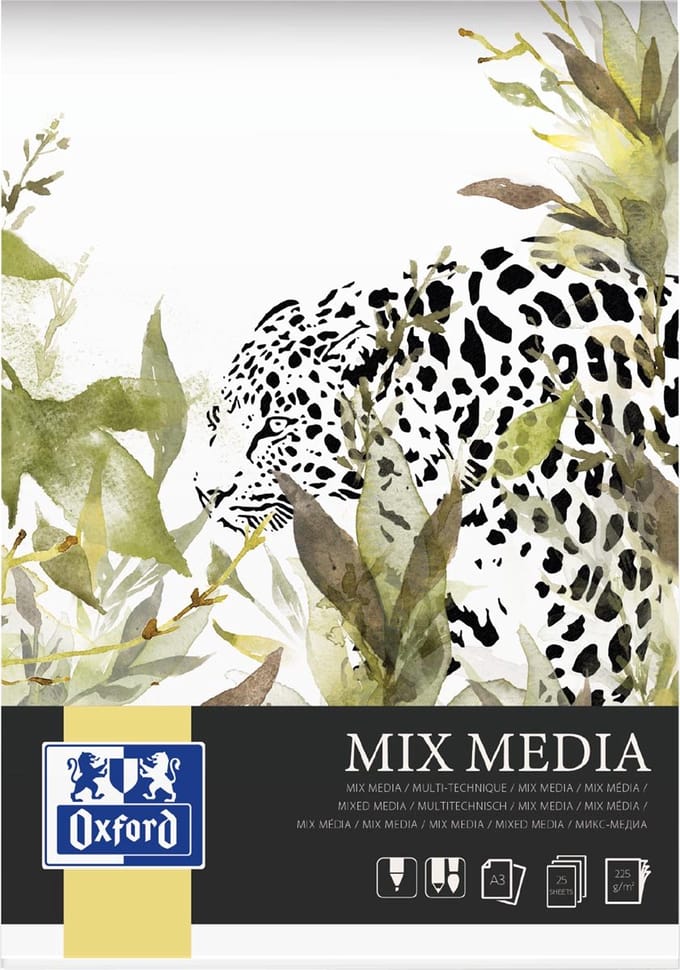 Tekenblok oxford mix media a3 25 vel | 5 stuks