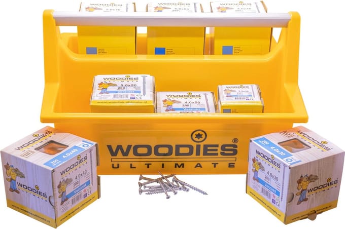 Woodies Ultimate draagkist met 3.000 verzinkte schroeven