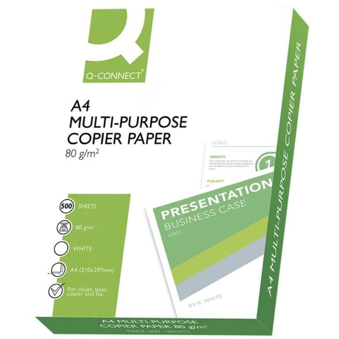 Q-CONNECT kopieerpapier - A4 - 80g - 500 vel - wit