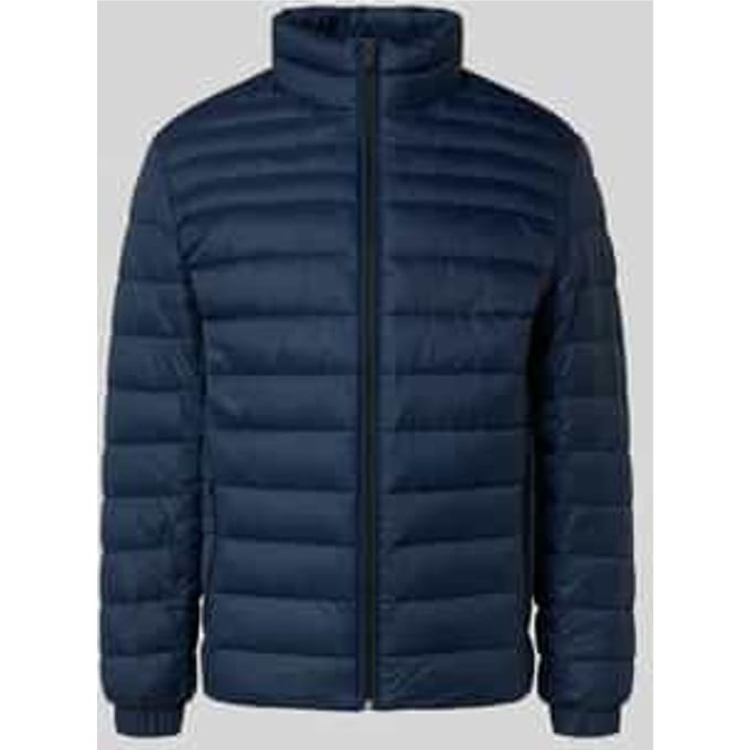 Slim fit gewatteerd jack met labelpatch, model 'ODEN2'