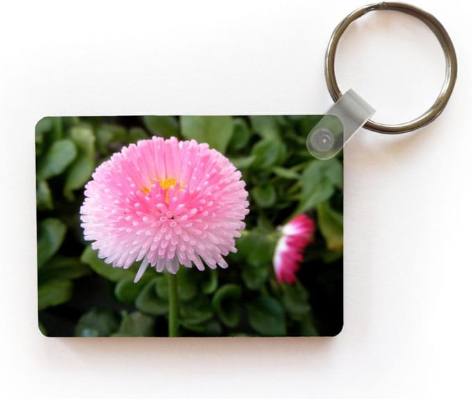 Sleutelhanger - Roze Madelief - Uitdeelcadeautjes - Plastic