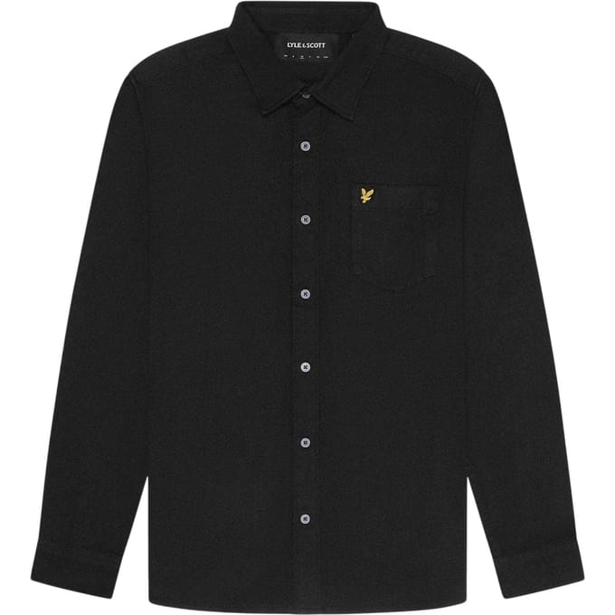 Lyle & Scott Twill-overhemd met logo voor heren (Zwart)
