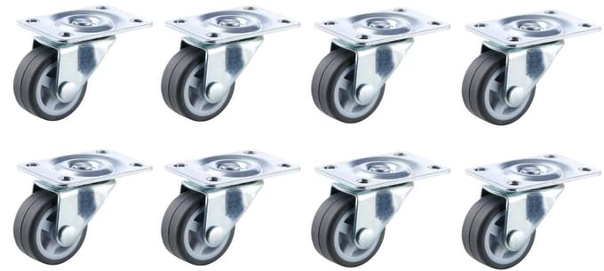 Parkside Transportwielen Zwenkwieltjes 8 stuks