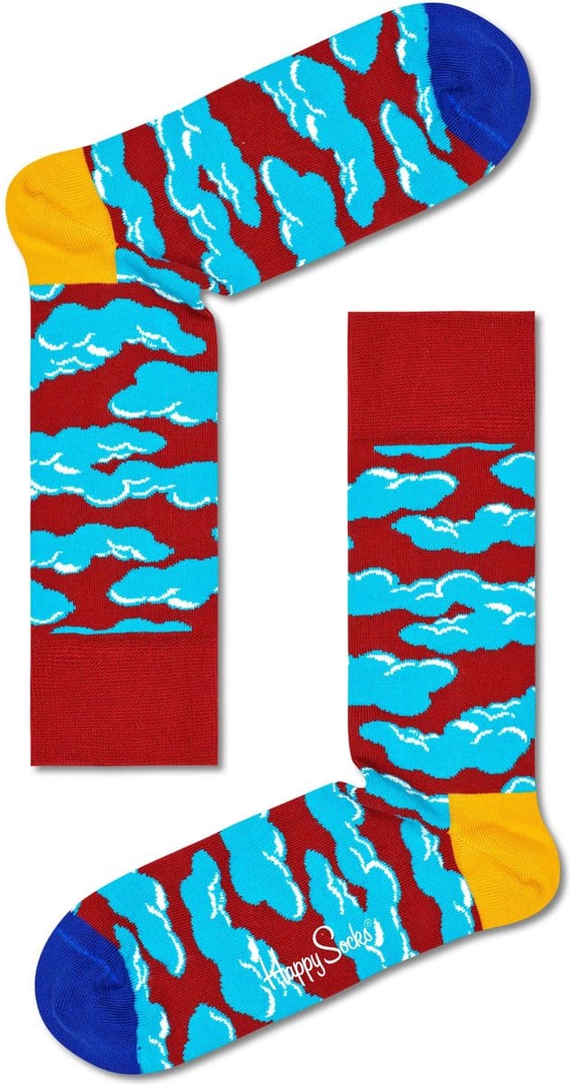 Happy Socks Under The Clouds Sock - avondrood met wolken - Unisex - Maat: 41 - 46