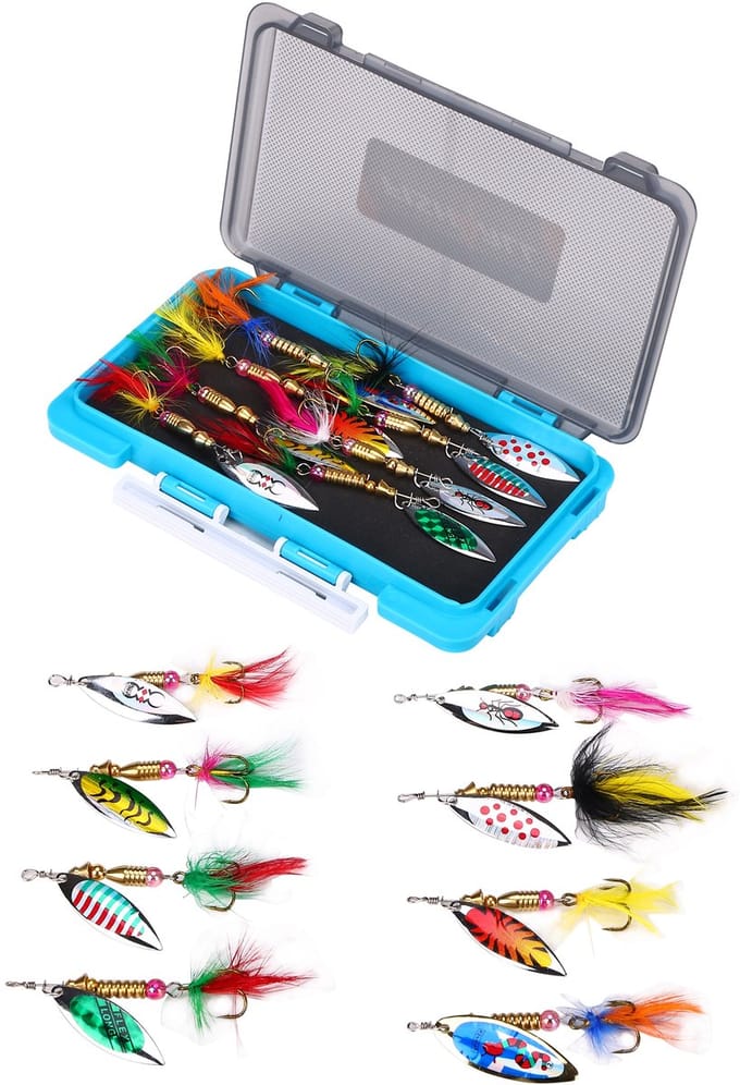Fish4All Spinner Box Willow 7cm 4.3g (8 Stuks) - Kunstaas Set