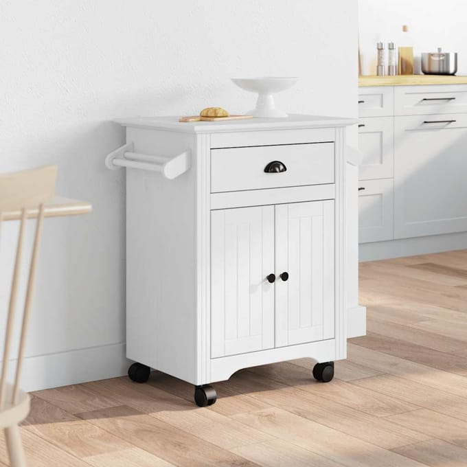 vidaXL - Keukentrolley - BODO - 72x45x80 - cm - wit