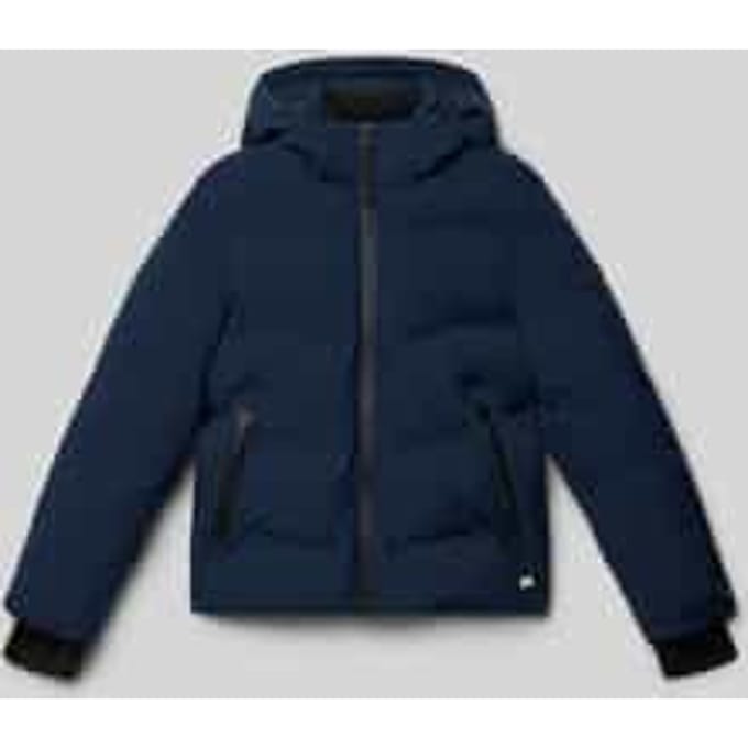 Regular fit gewatteerd jack met logo-applicatie, model 'Lozzo'