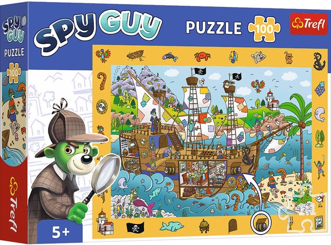 Trefl puzzel - Observation puzzel 100 stukjes - Spy Guy piratenschip.