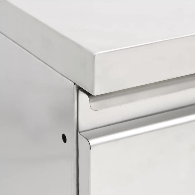 vidaXL - Commerciële - Keukenkasten - 2 - st. - Roestvrij - Staal