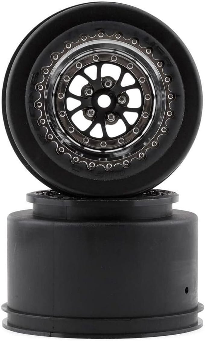 Drag Racing Achterwielen Weld Chrome Zwart voor 12mm Hex