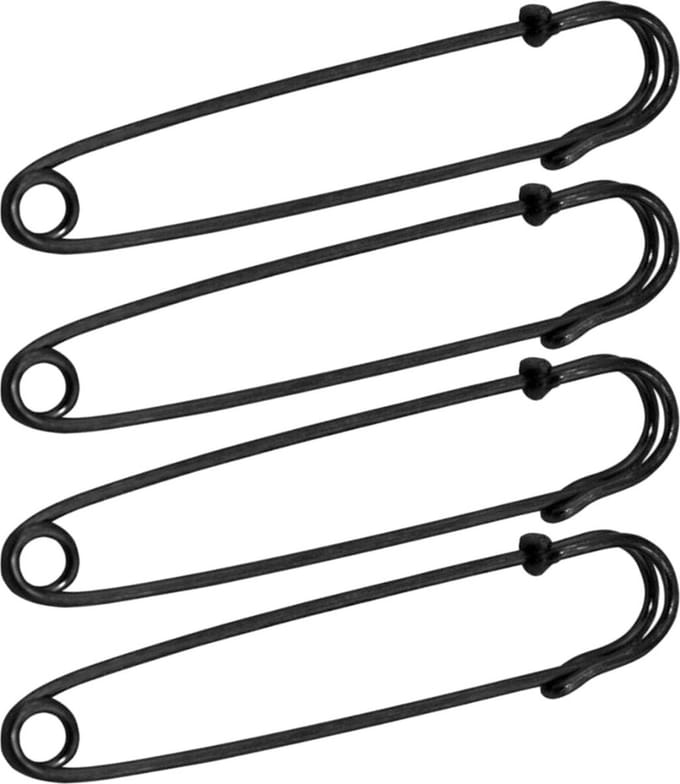 Fako Bijoux® - Sierspeld / Sjaalspeld - Classic - 75mm - 4 Stuks - Antraciet