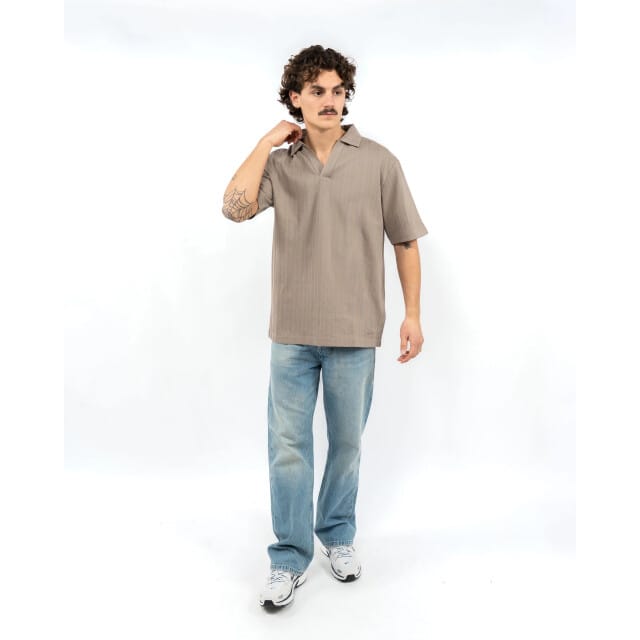 relaxed fit poloshirt met structuurpatroon model 'DALIBO'