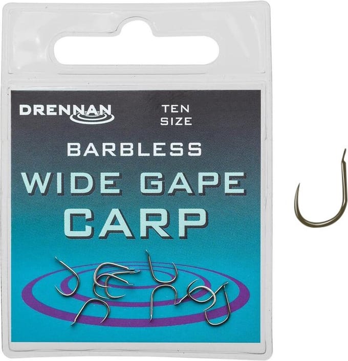 Drennan - Haken Wide Gape Carp Barbless - Drennan
