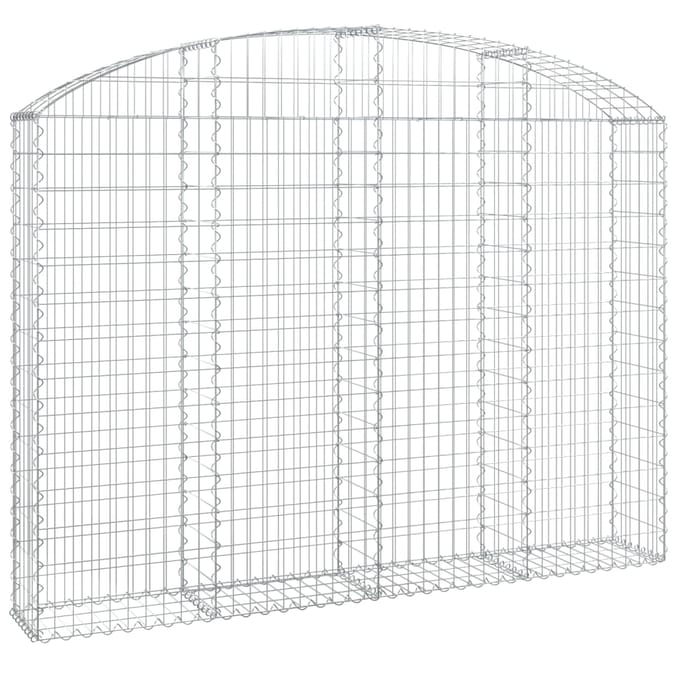 vidaXL - Schanskorf - gewelfd - 200x30x140/160 - cm - gegalvaniseerd - ijzer