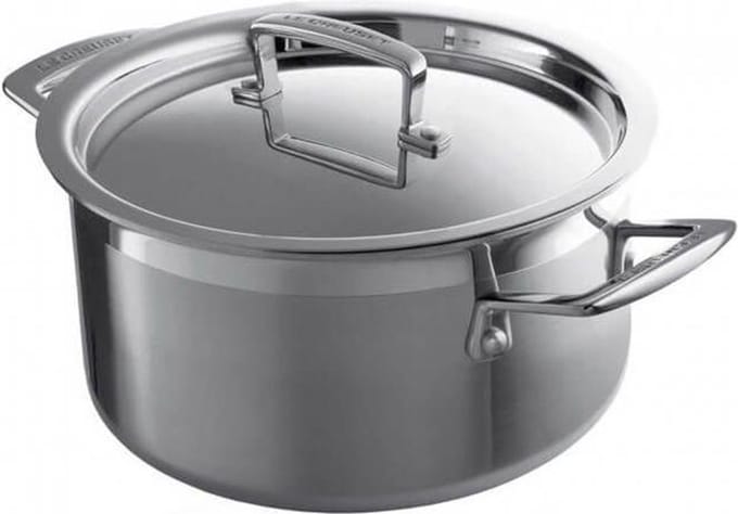 Le Creuset RVS Lage kookpan 5,3L - 24cm Zilver