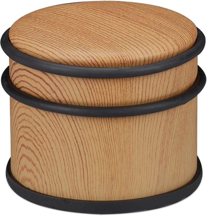 2x deurstopper binnen - rubber - 8 cm - deurvastzetter - houtlook - deurhouder
