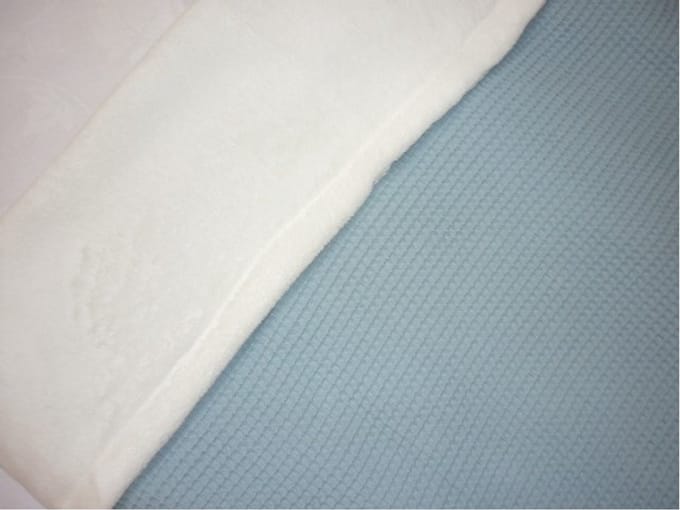 Oogappel Wafelstof & Teddy Ledikantdeken Licht Blauw -Blauw