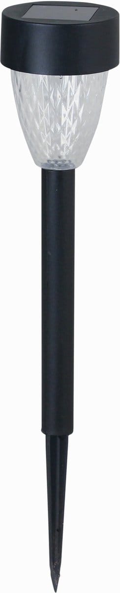 Luxform Solar tuinlamp - 1x - zwart - LED Softtone effect - oplaadbaar - D7 x H37 cm