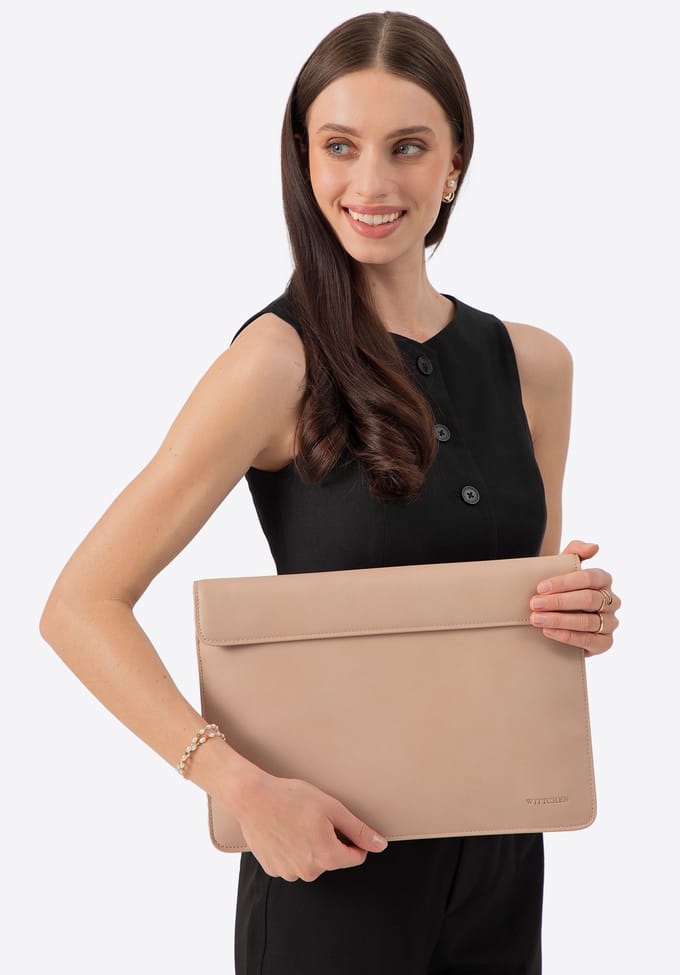 WITTCHEN Laptoptassen 13" Eco-leeg Beige - Stijlvol en praktisch