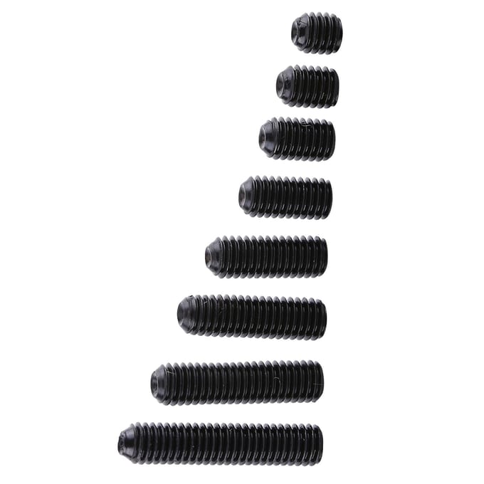 200 stuks M3 Zwart Koolstofstaal Inbusbout met Punt Assortiment