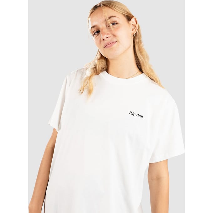 Rhythm Logo Boyfriend T-Shirt wit