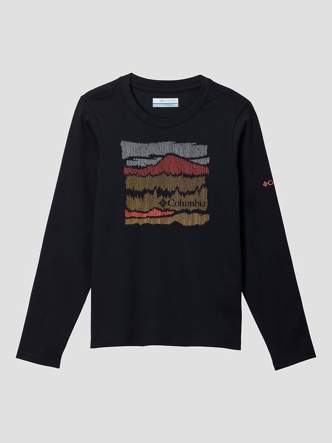 Columbia Dobson Pass Kids Longsleeve T-Shirt zwart